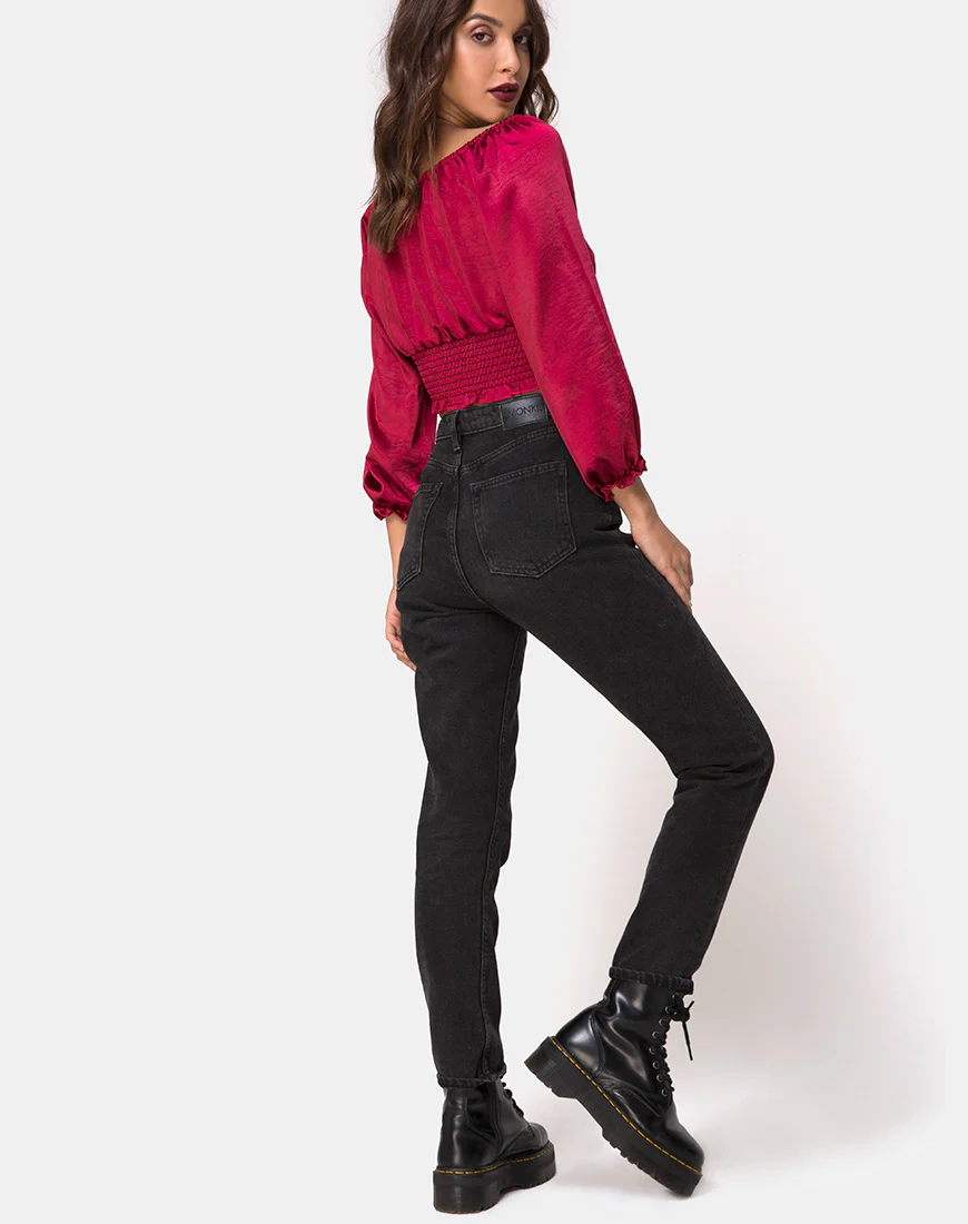 Lancer Top in Satin Cherry - Image 4