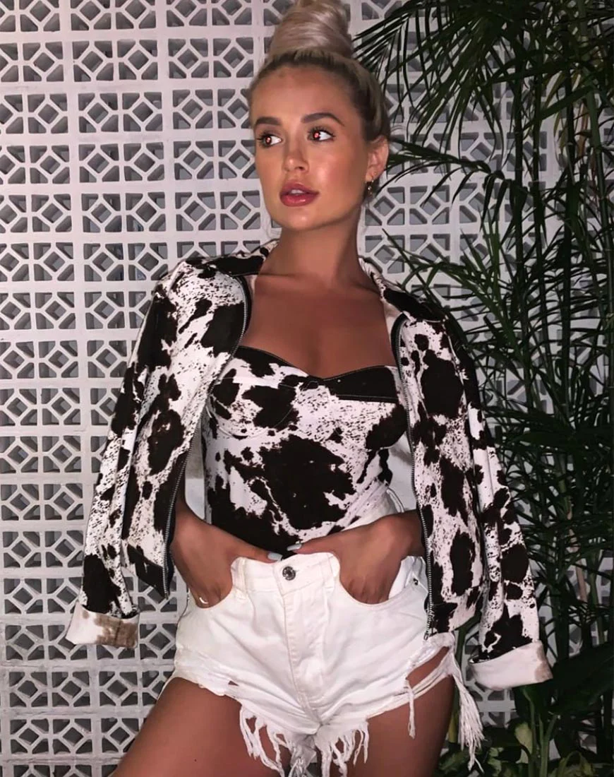 Lanti Bodice in Cow Hide Brown and White - Image 3