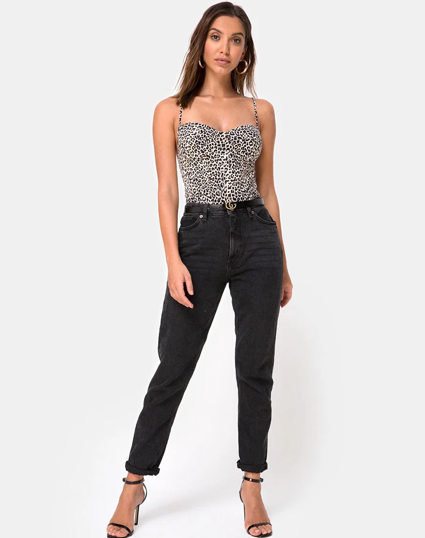 Lanti Bodice in Rar Leopard Brown - Image 3