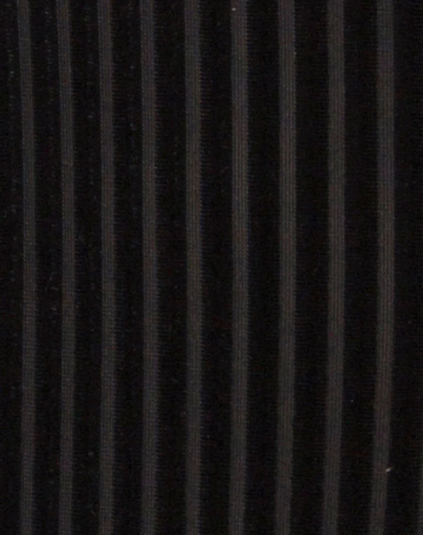 Lao Plunge Bodice in Black Sheer Stripe - Image 5