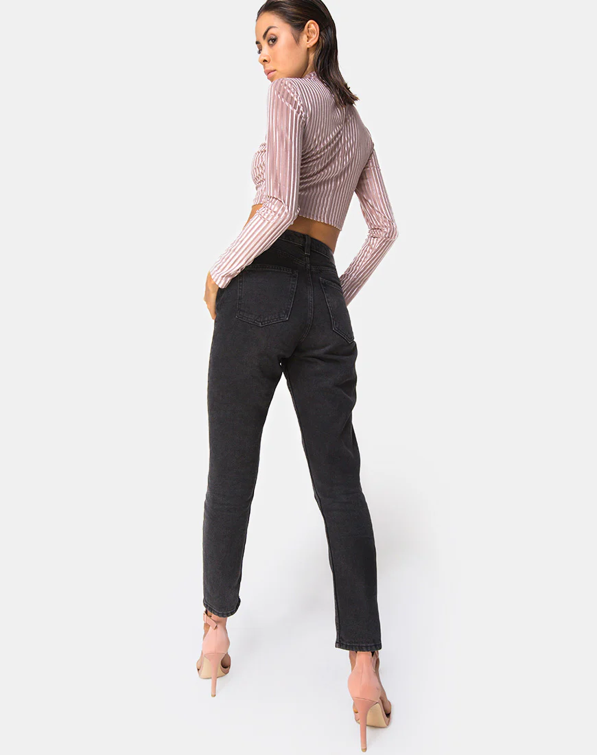 Lara Crop Top in Taupe - Image 4