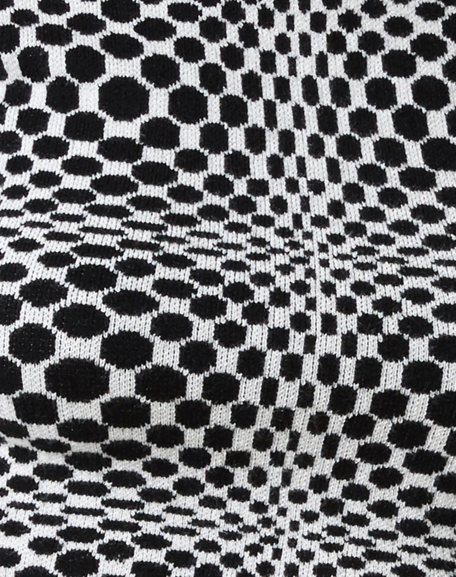 Laria Long Sleeve Top in Optic Monochrome Square Black and White - Image 6