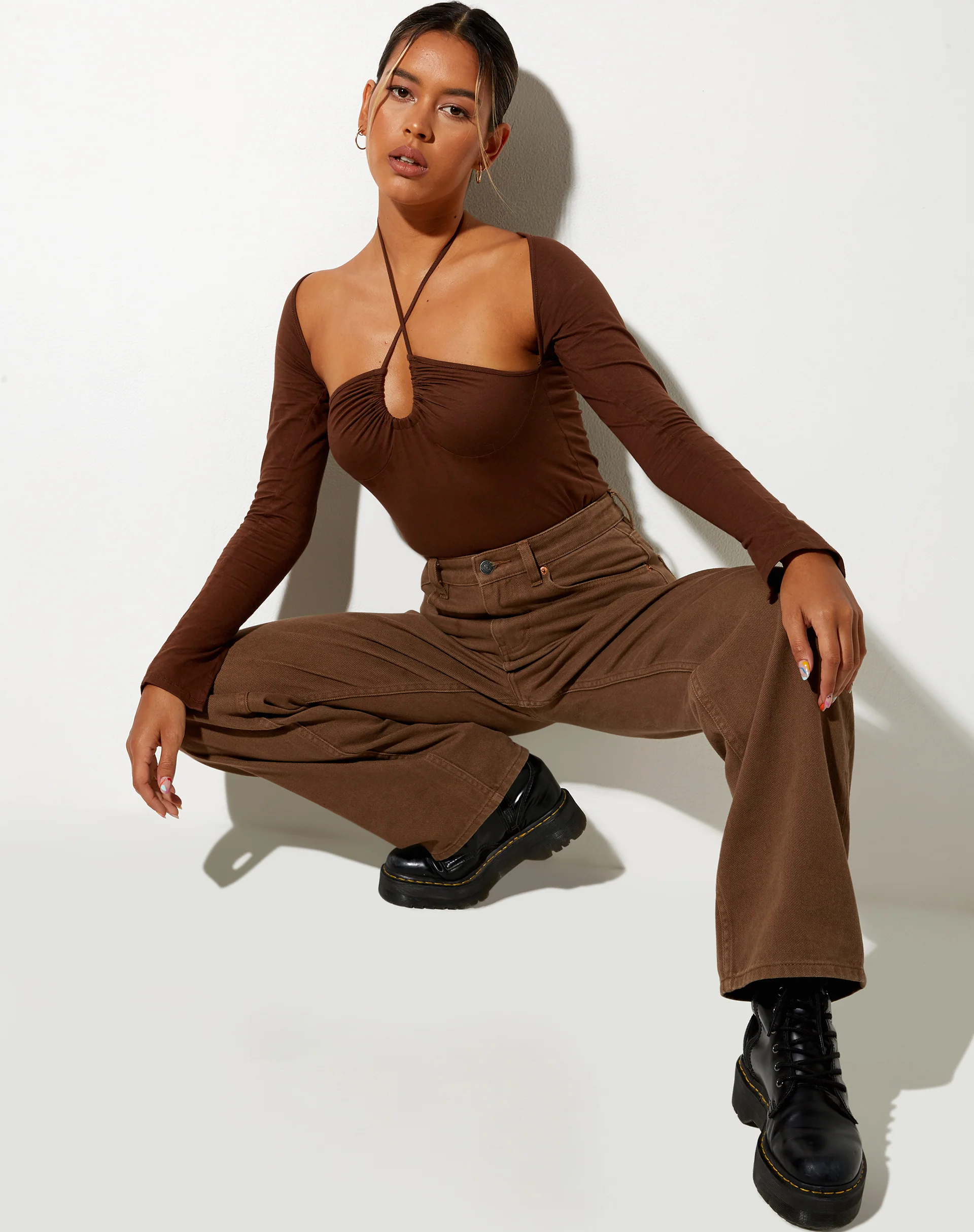 Lasira Bodice in Lycra Cocoa - Image 3