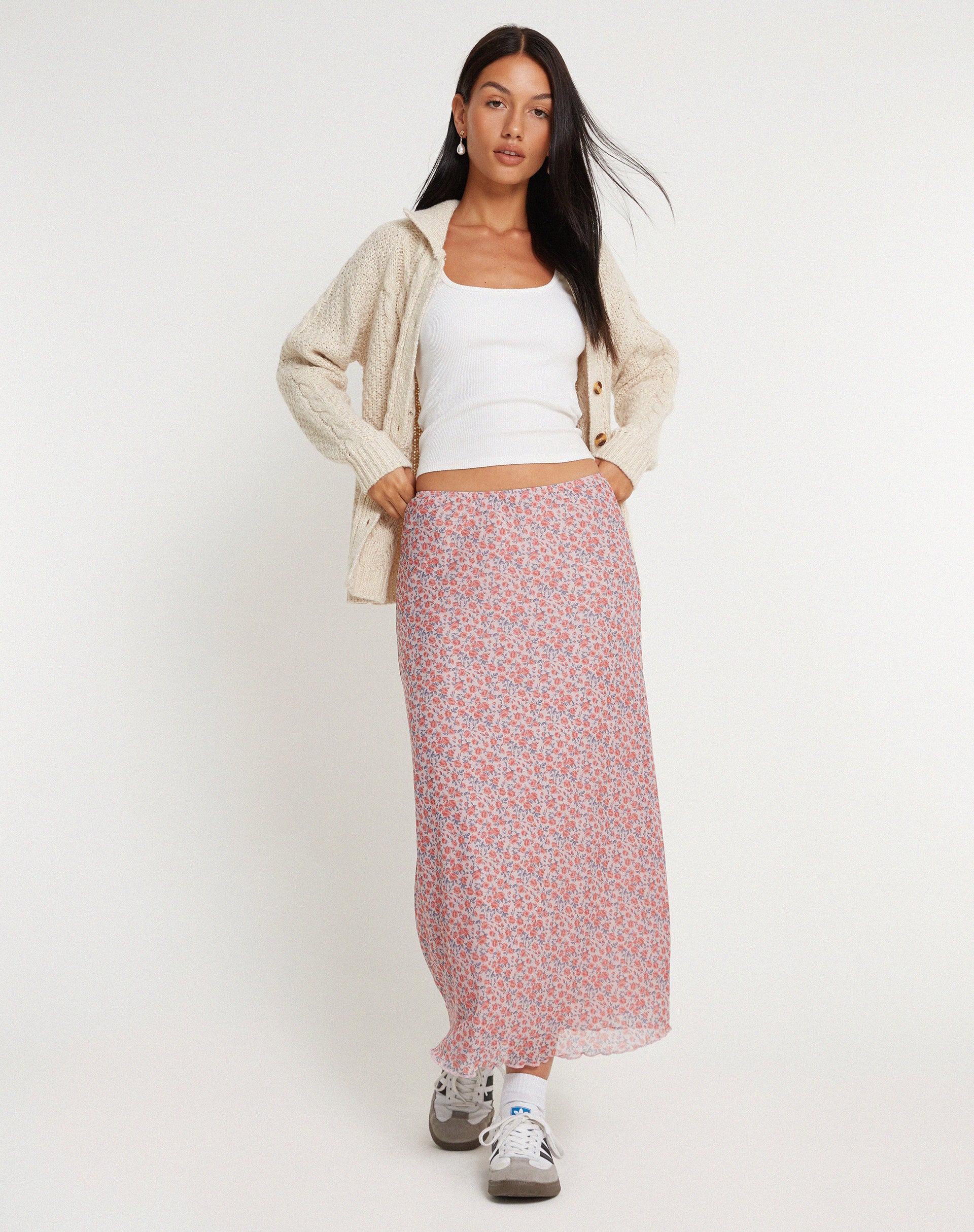 Lassie Maxi Skirt in Spring Rose Dusty Pink - Image 2