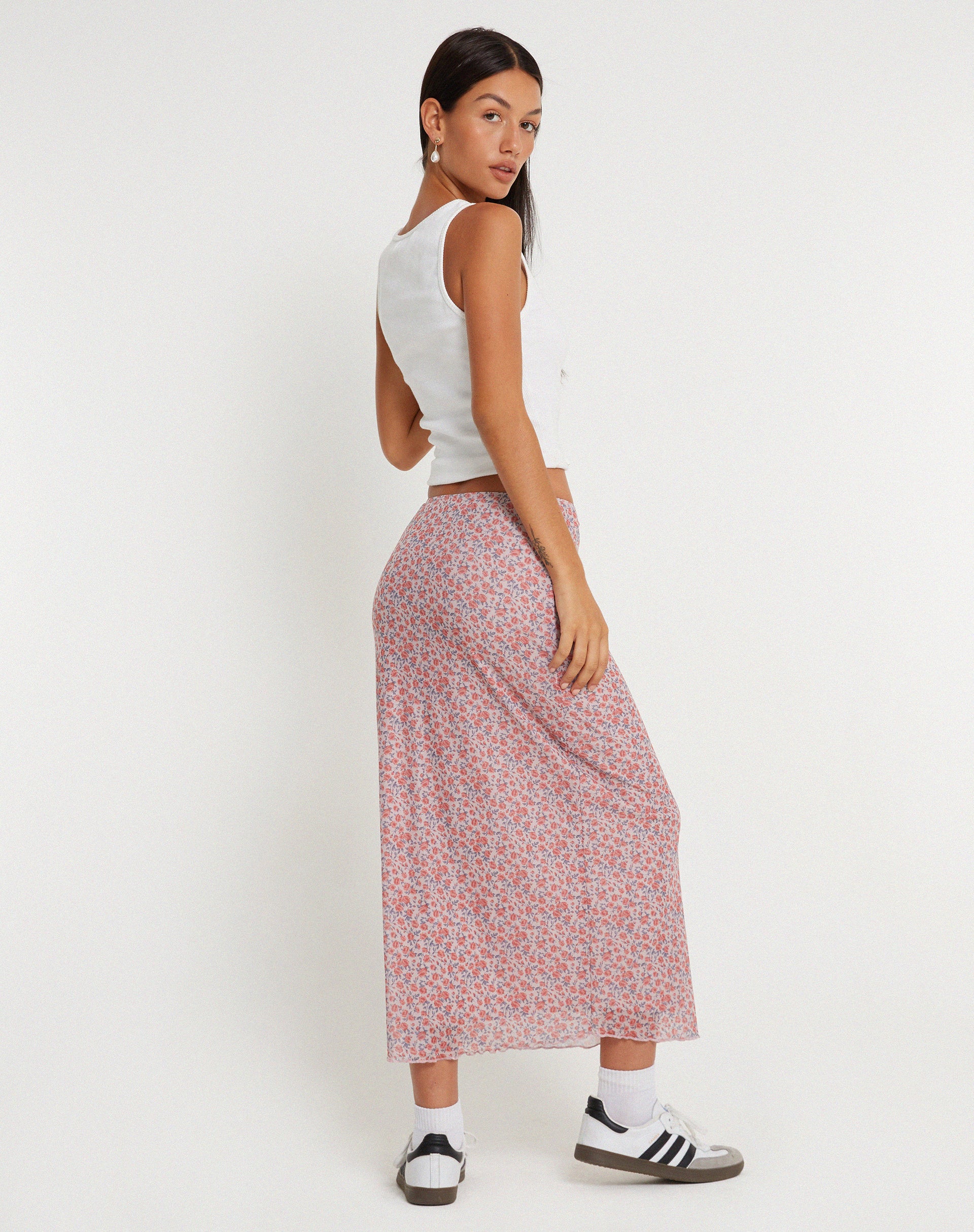 Lassie Maxi Skirt in Spring Rose Dusty Pink - Image 3