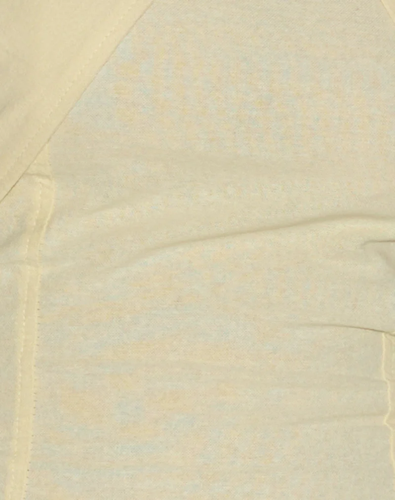Lasy Linen Wrap Halterneck Top in Lemon - Image 6