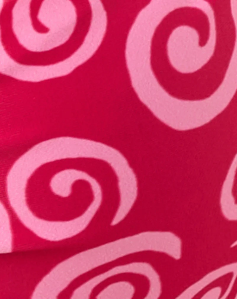 Laufey Bikini Top in Mini Swirl Pink - Image 6