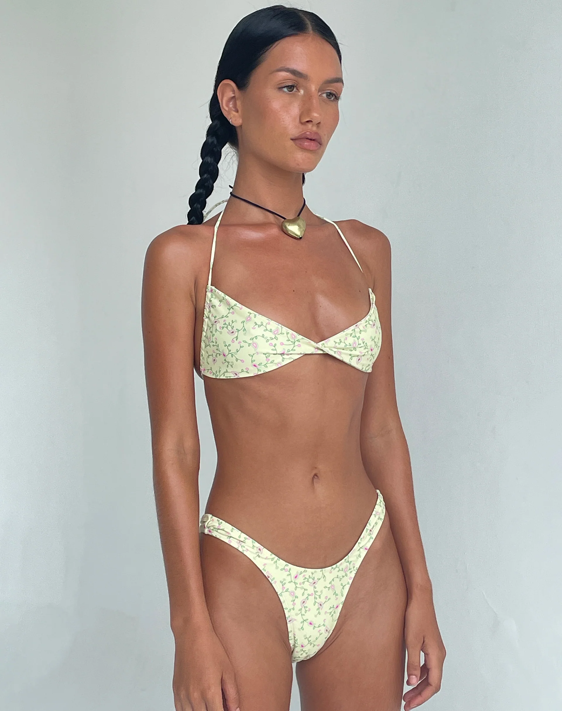 Laufey Bikini Top in Paisley Fun Yellow - Image 4