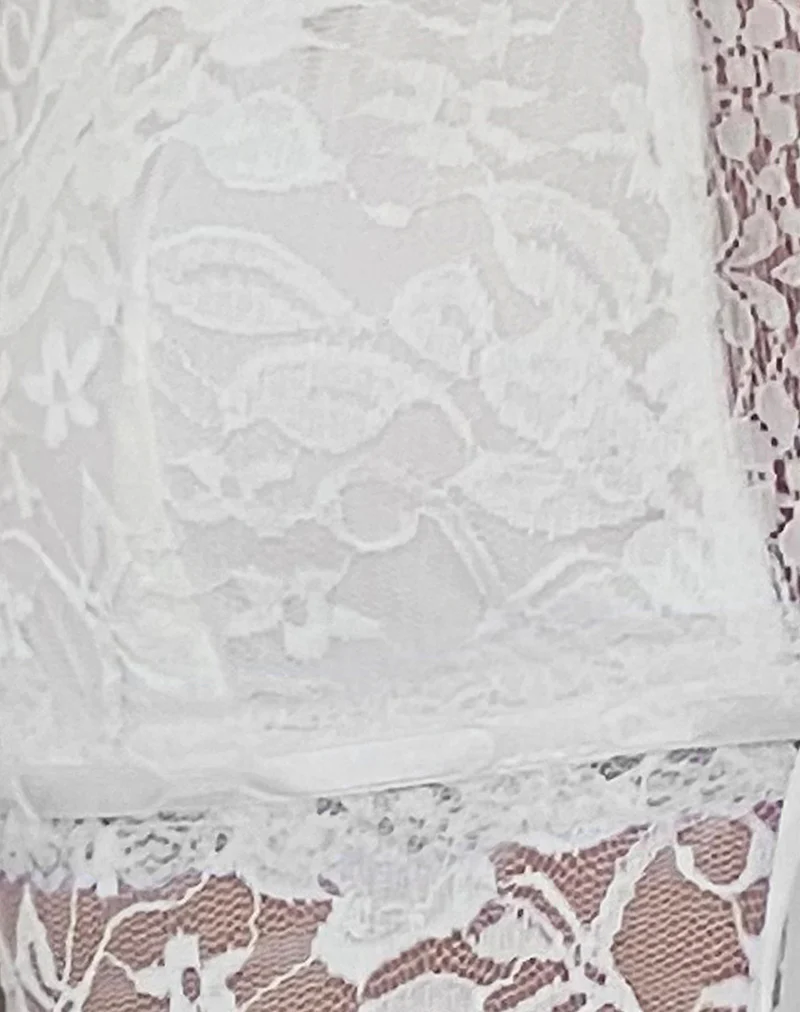 Lavanya Butterfly Top in Lace White - Image 6