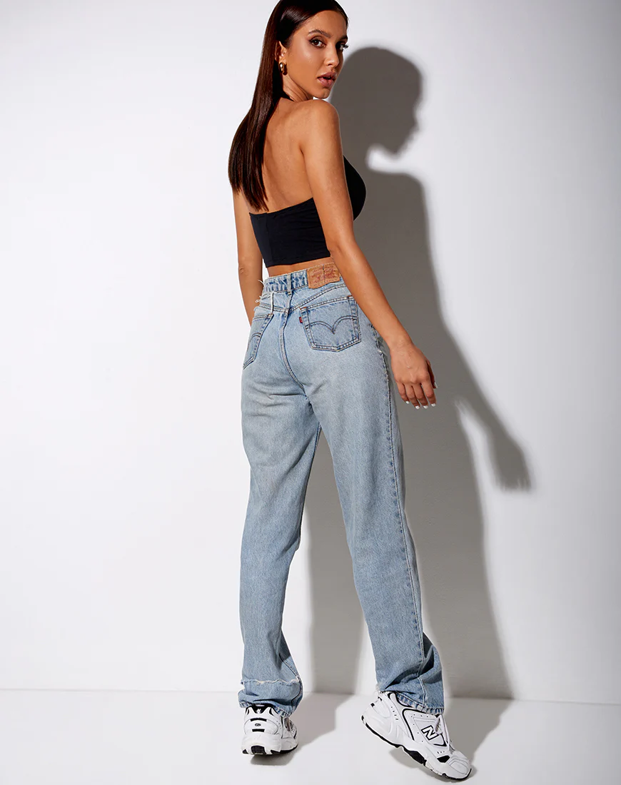 Lean Crop Top in Black Cherry Embro - Image 5