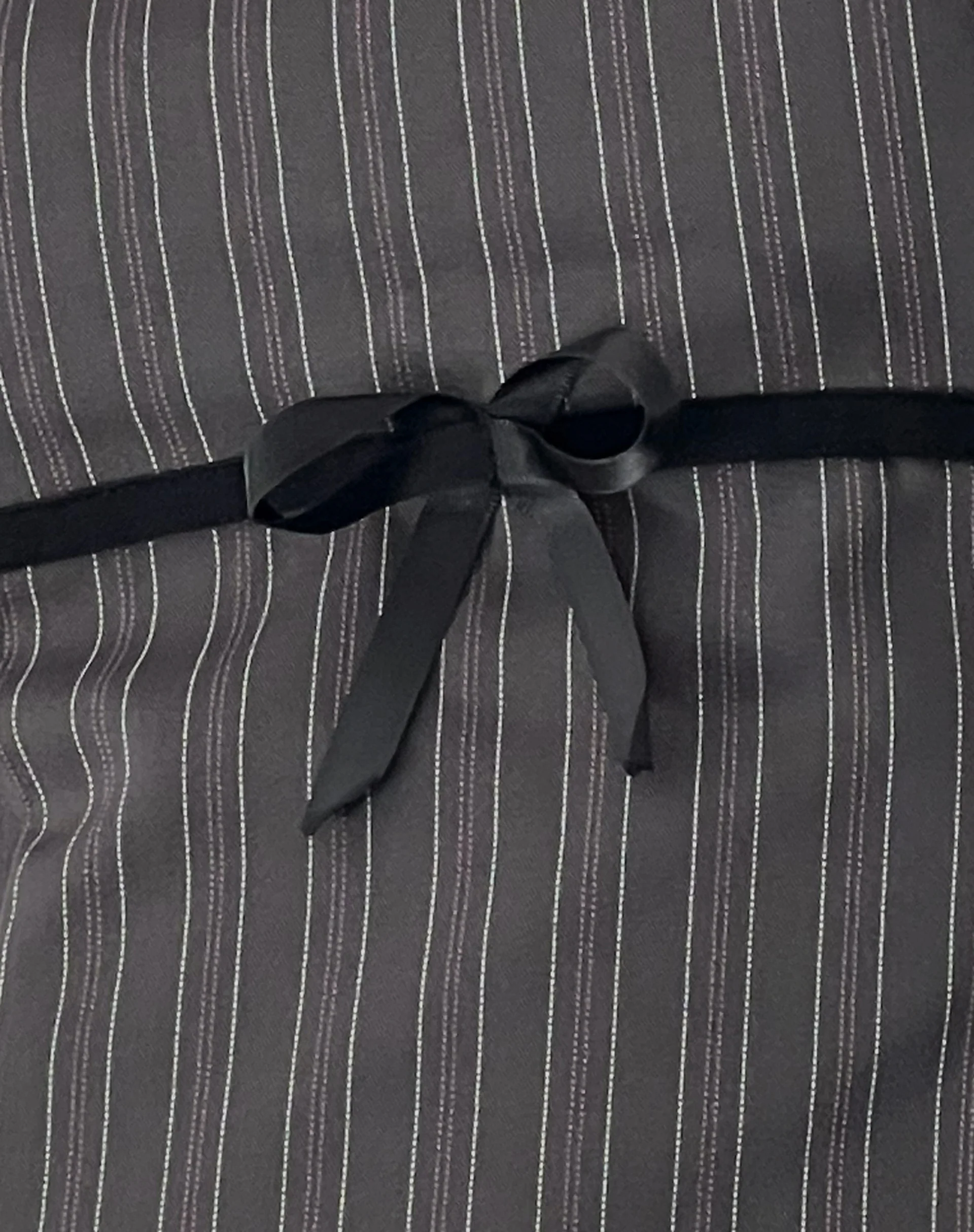 Leggy Tube Top in Grey Pinstripe - Image 6