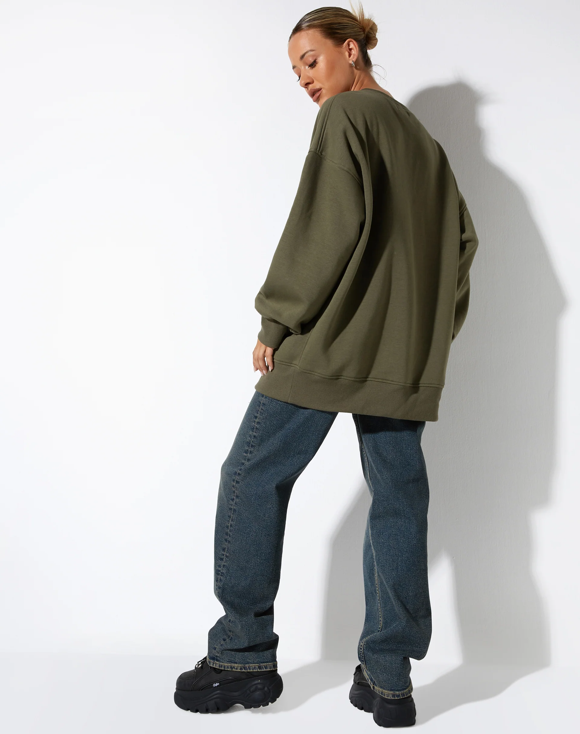 Lei Sweatshirt in Grape Leaf Butterfly Embro - Image 4