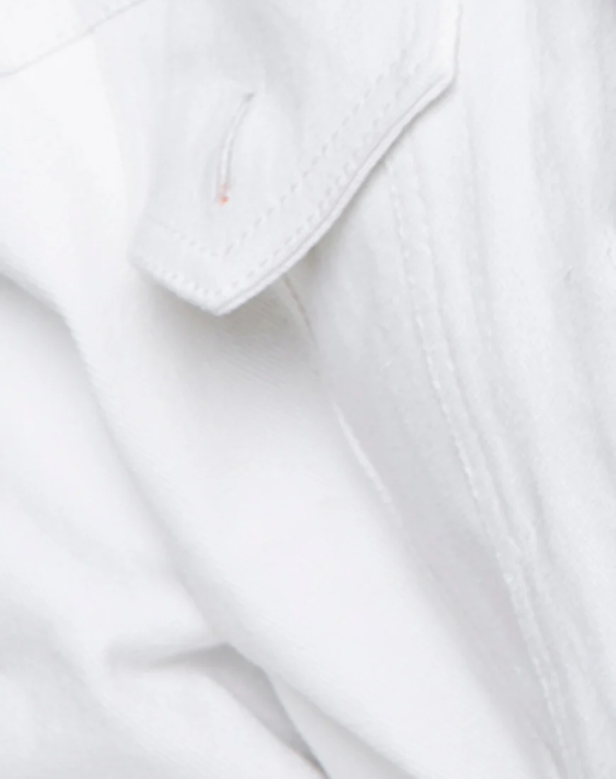 Leisk Mini Skirt in Denim White - Image 4