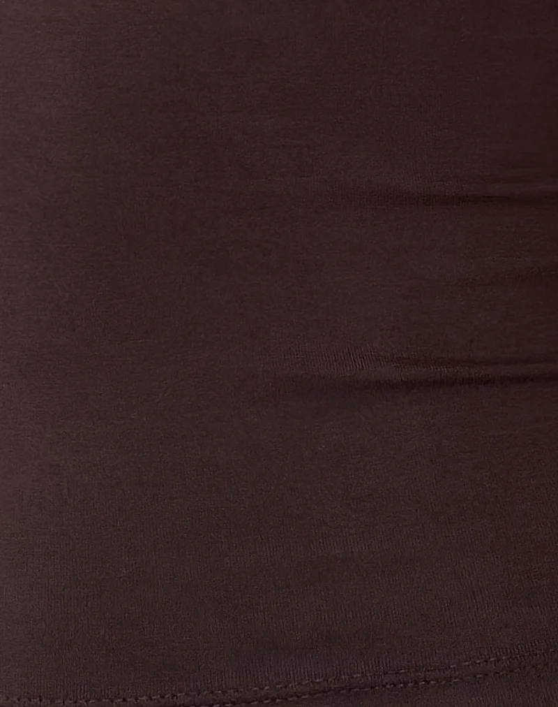 Leisle Frill Top in Bitter Chocolate - Image 7