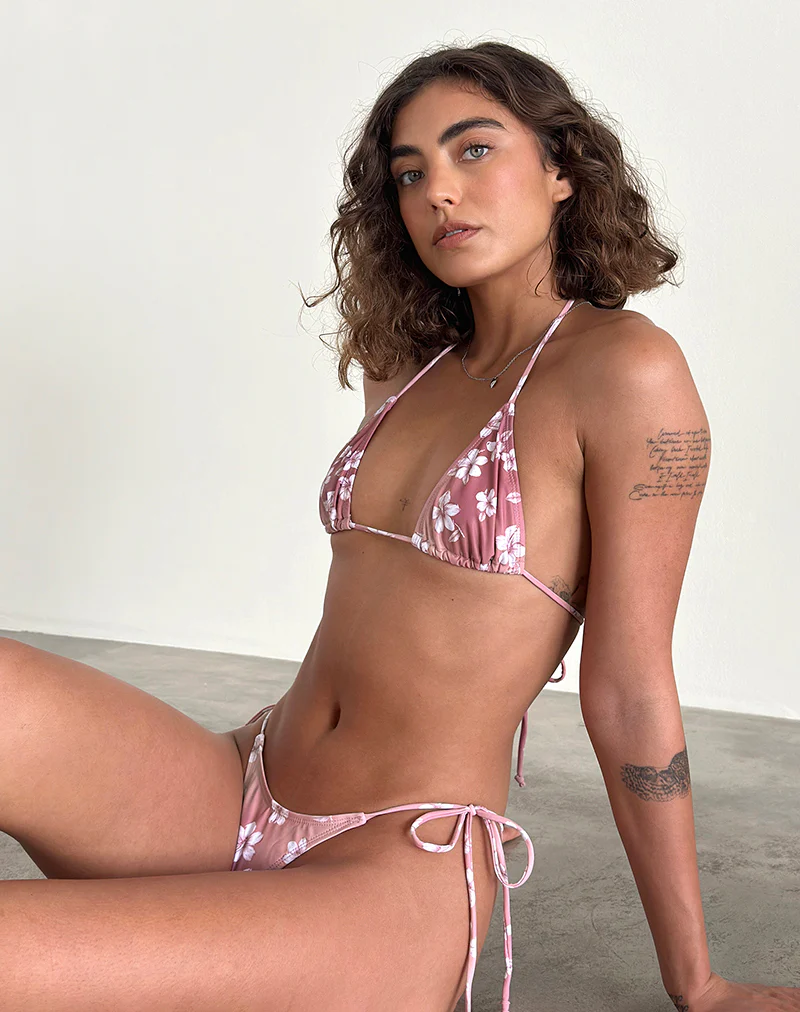 Lentra Bikini Bottom in Hibiscus Floral - Image 3