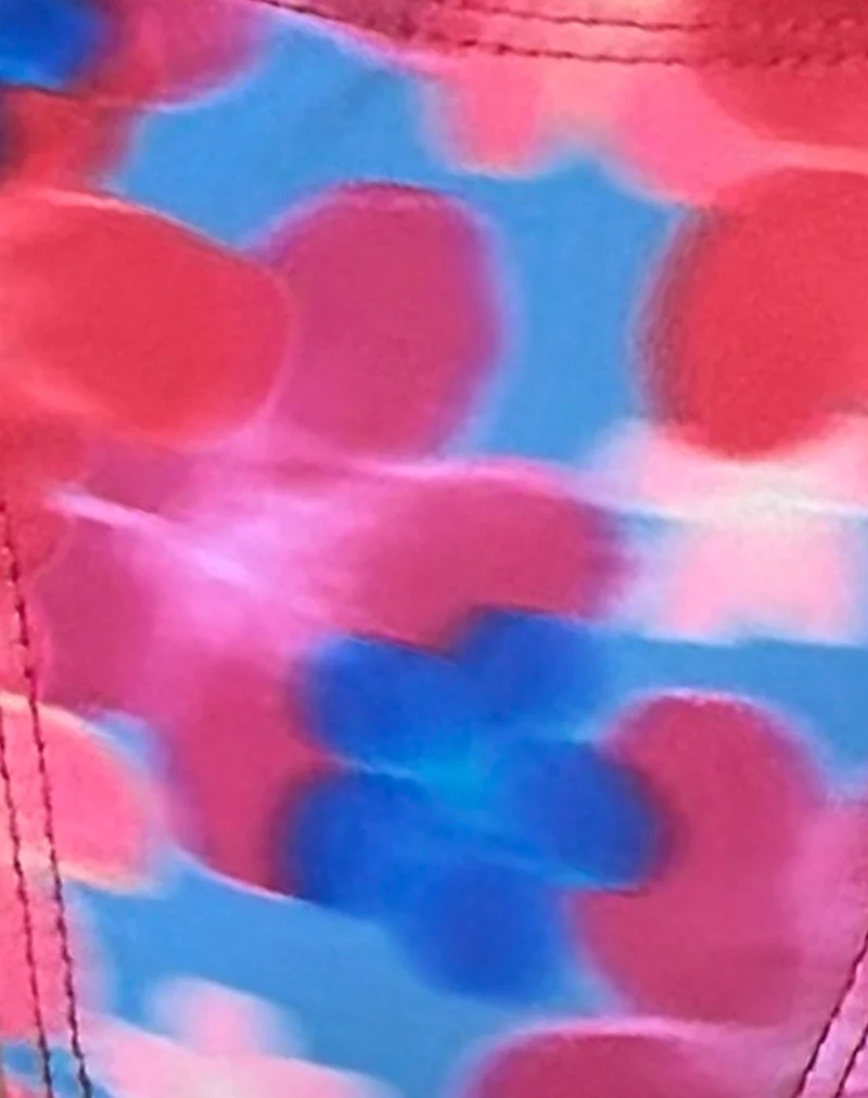 Lentra Bikini Bottom in Blurred Flower Blue and Pink - Image 7