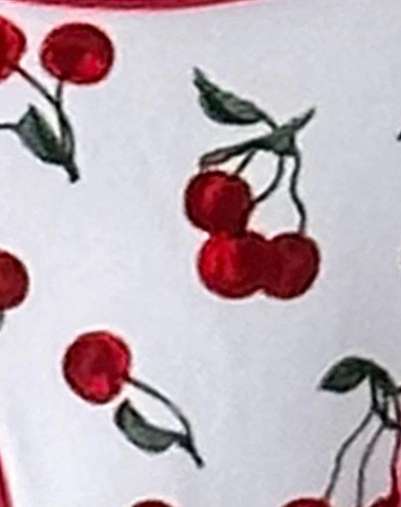 Lentra Bikini Bottom in Cherries with Contrast Binding - Image 7