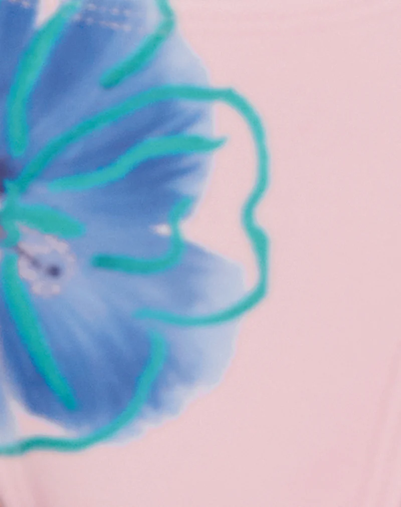 Lentra Bikini Bottom in Pink and Blue Watercolour Flower - Image 5