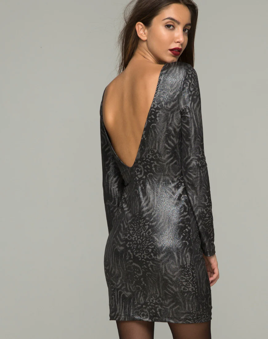 Leo Bodycon Dress in Animal Slinky - Image 2