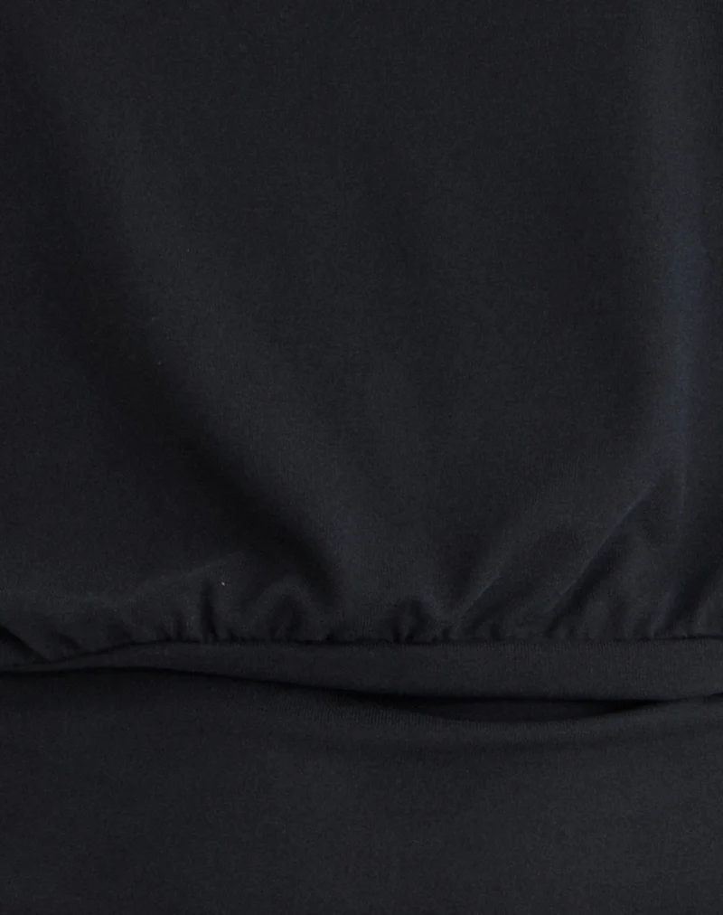 Leocadia Bandeau Top in Cupro Black - Image 6