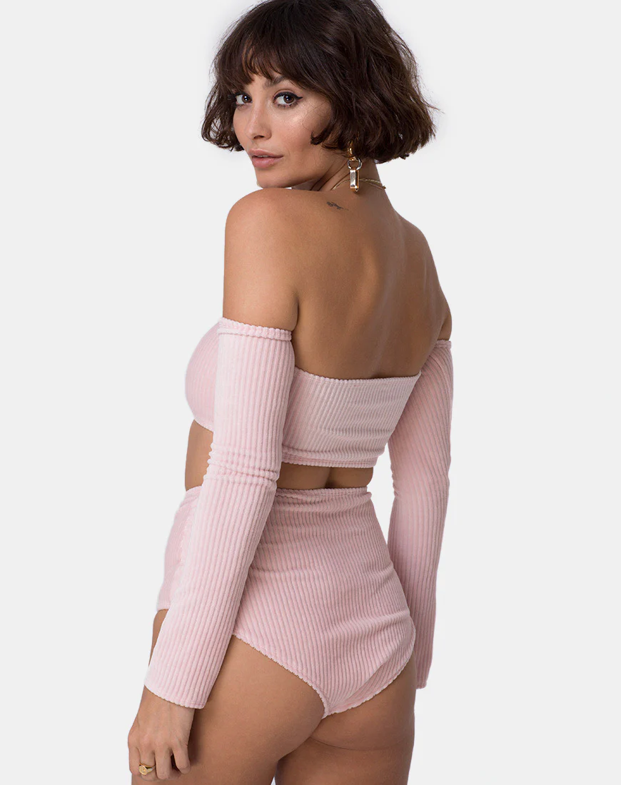 Lesta Short in Fluffy Knit Candy - Image 2