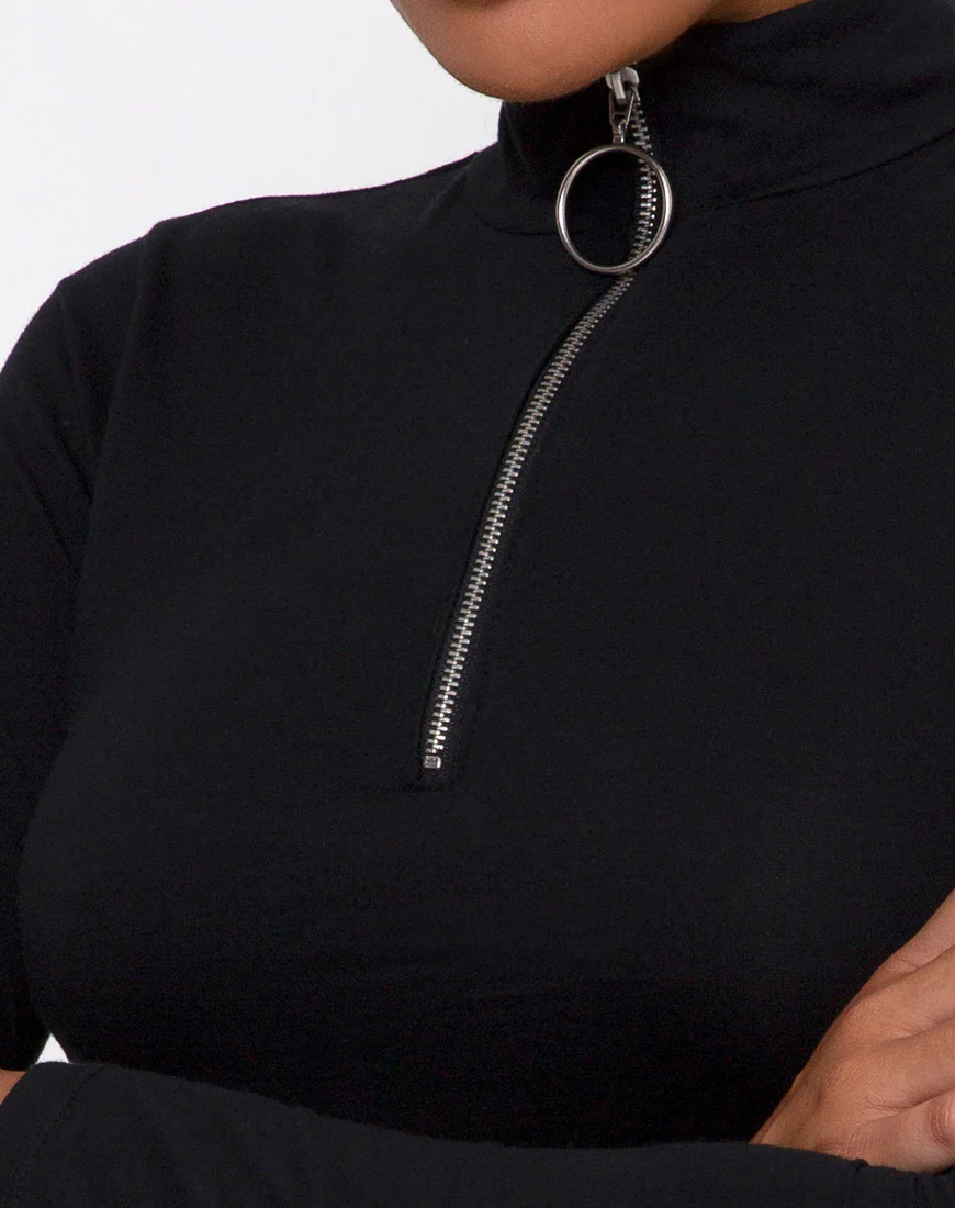 Lesvy Crop Top in Black - Image 5