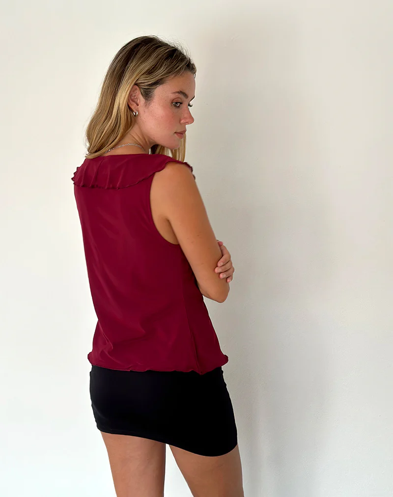 Leviosa Butterfly Top in Deep Burgundy - Image 4