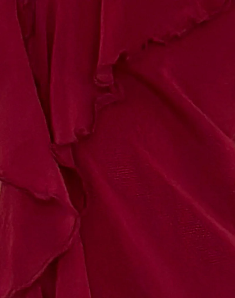 Leviosa Butterfly Top in Deep Burgundy - Image 6