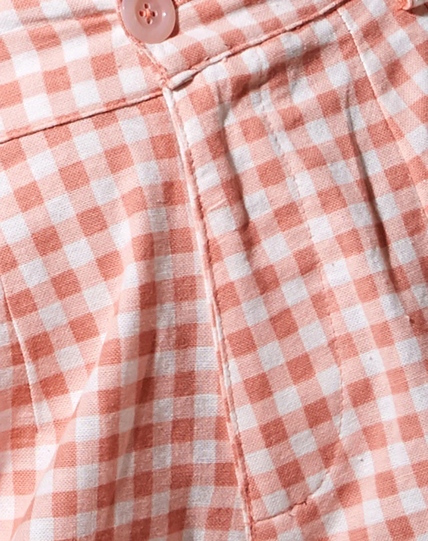 Lexta Short in Pink Check - Image 7