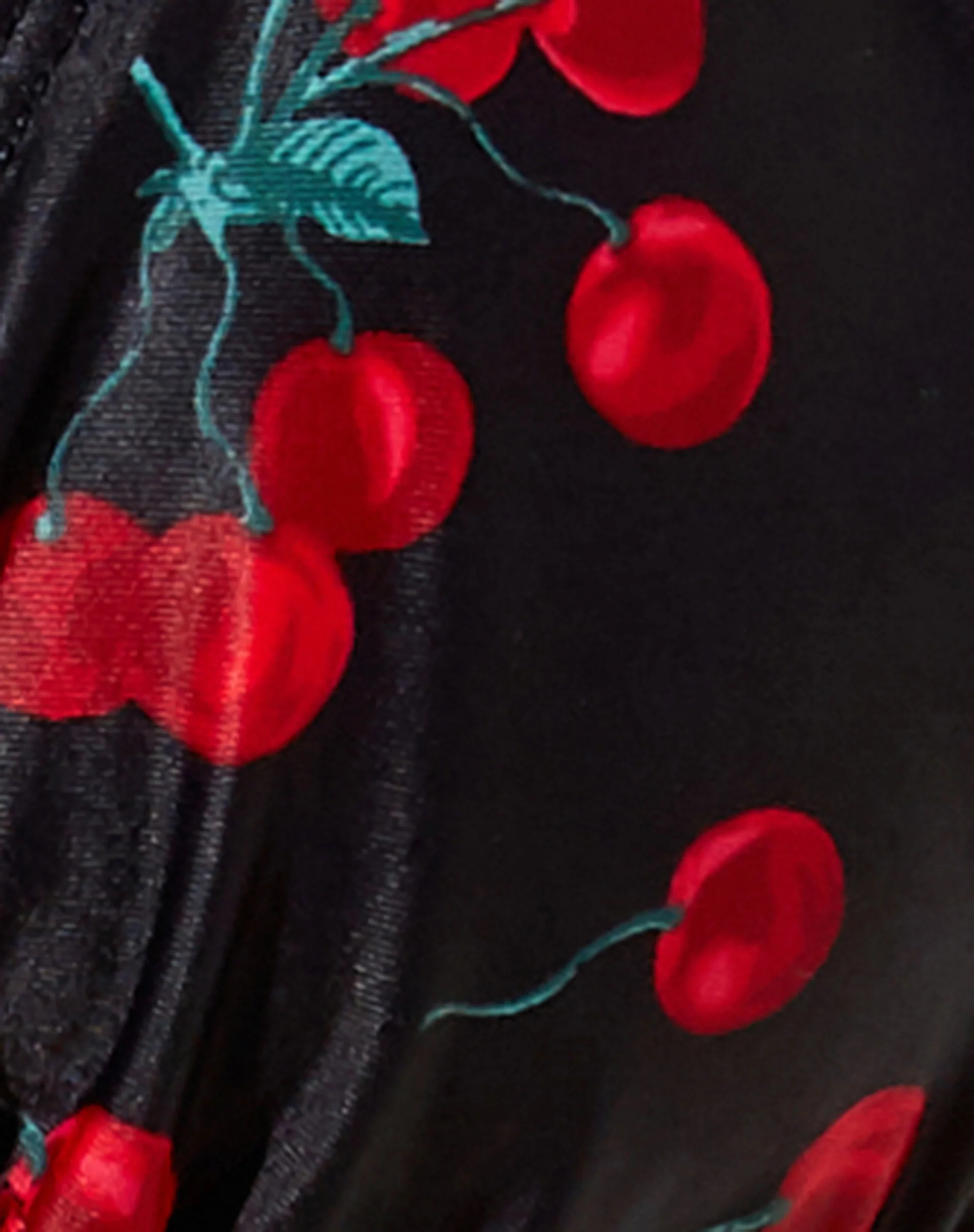 Leyna Bikini Bottom in Cherries Black - Image 5