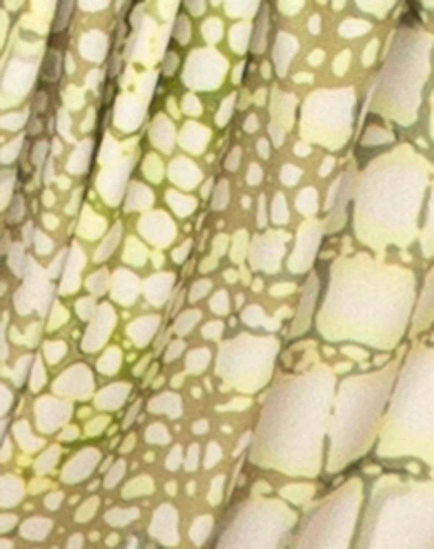 Leyna Bikini Bottom in Croc Green - Image 5