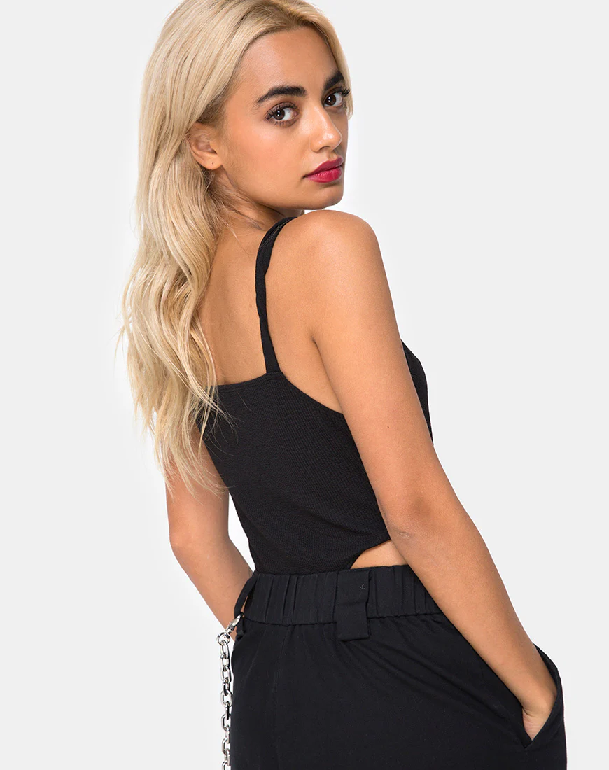 Lidom Bodice in Black with Silver Hook - Image 2