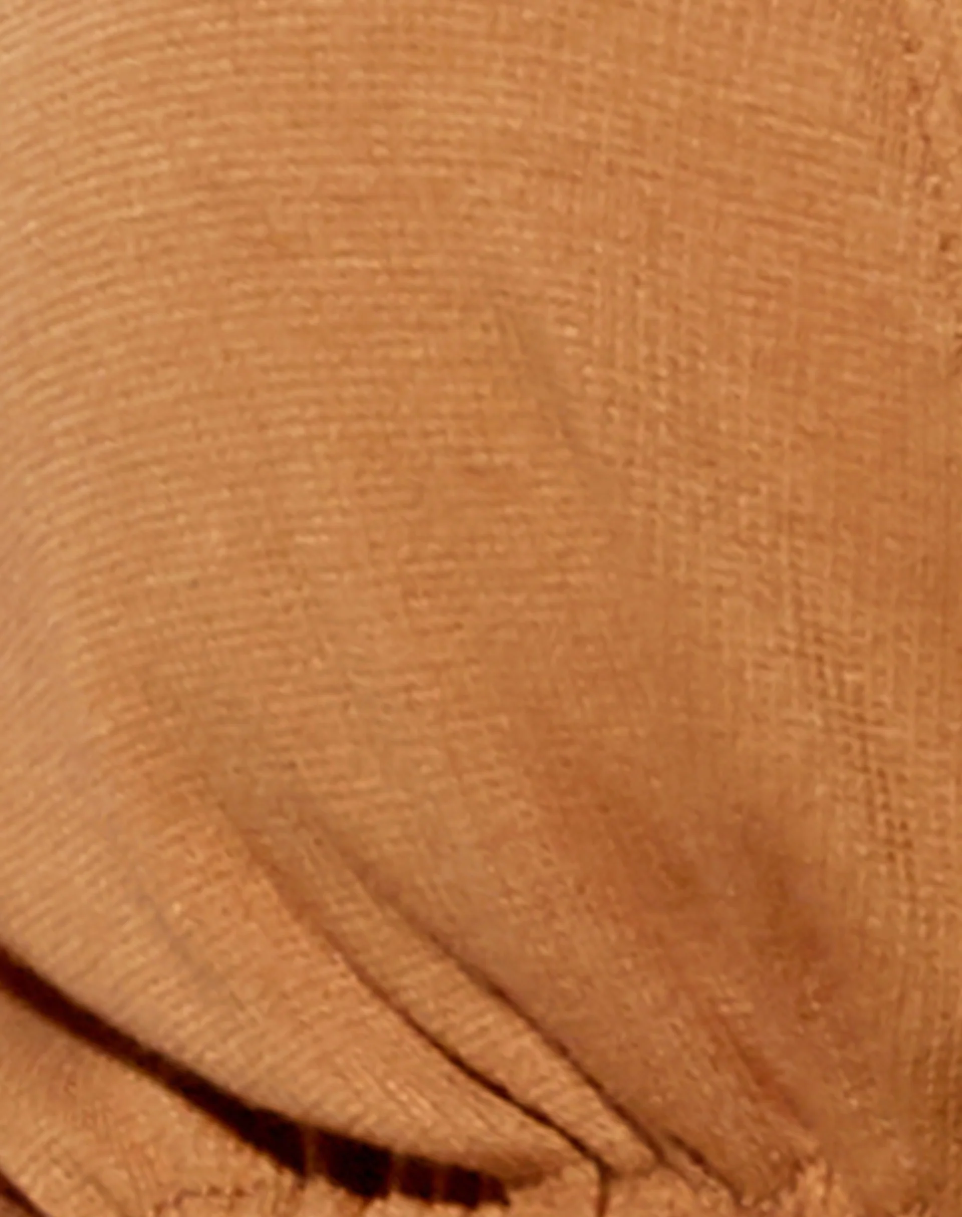 Liena Crop Top in Rib Dark Tan - Image 5