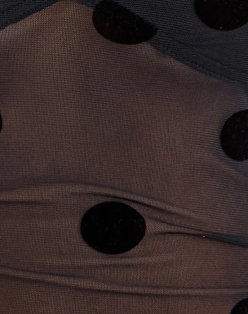 Lihat Top in Big Polka Black - Image 5