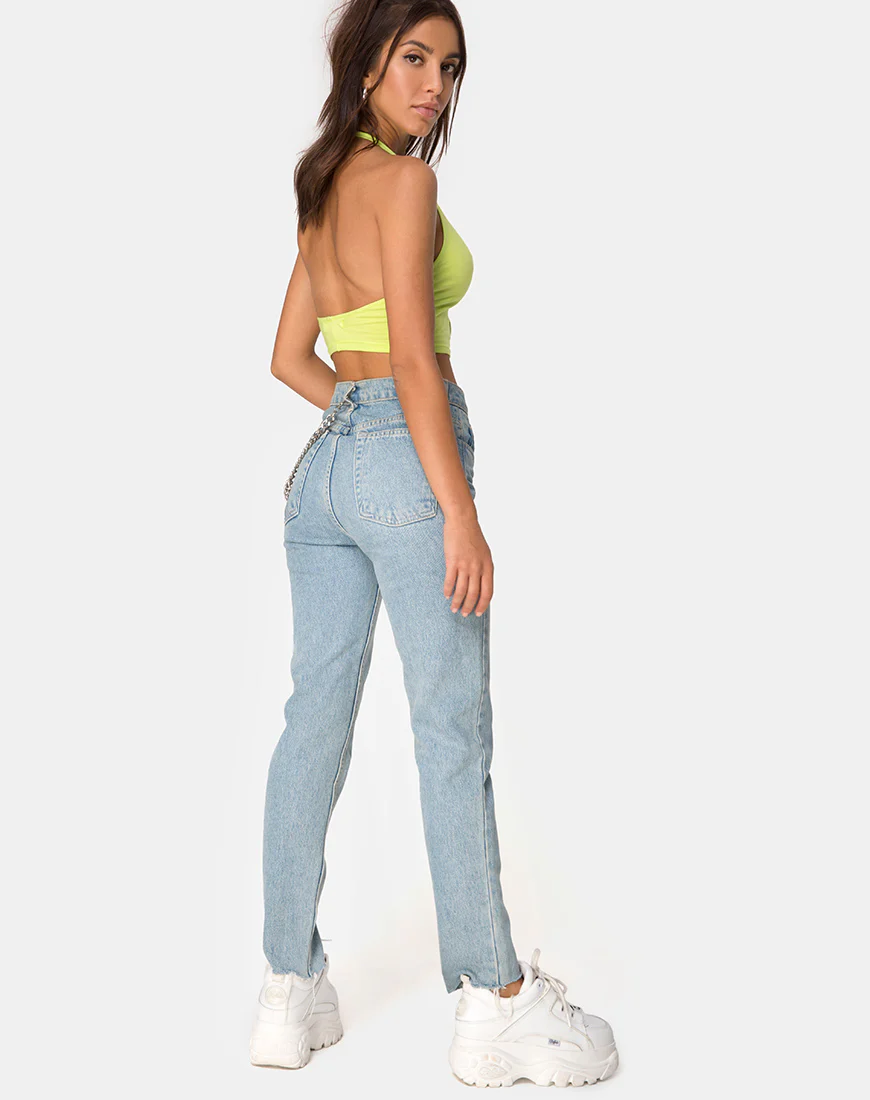 Lini Crop Top in Lime - Image 4
