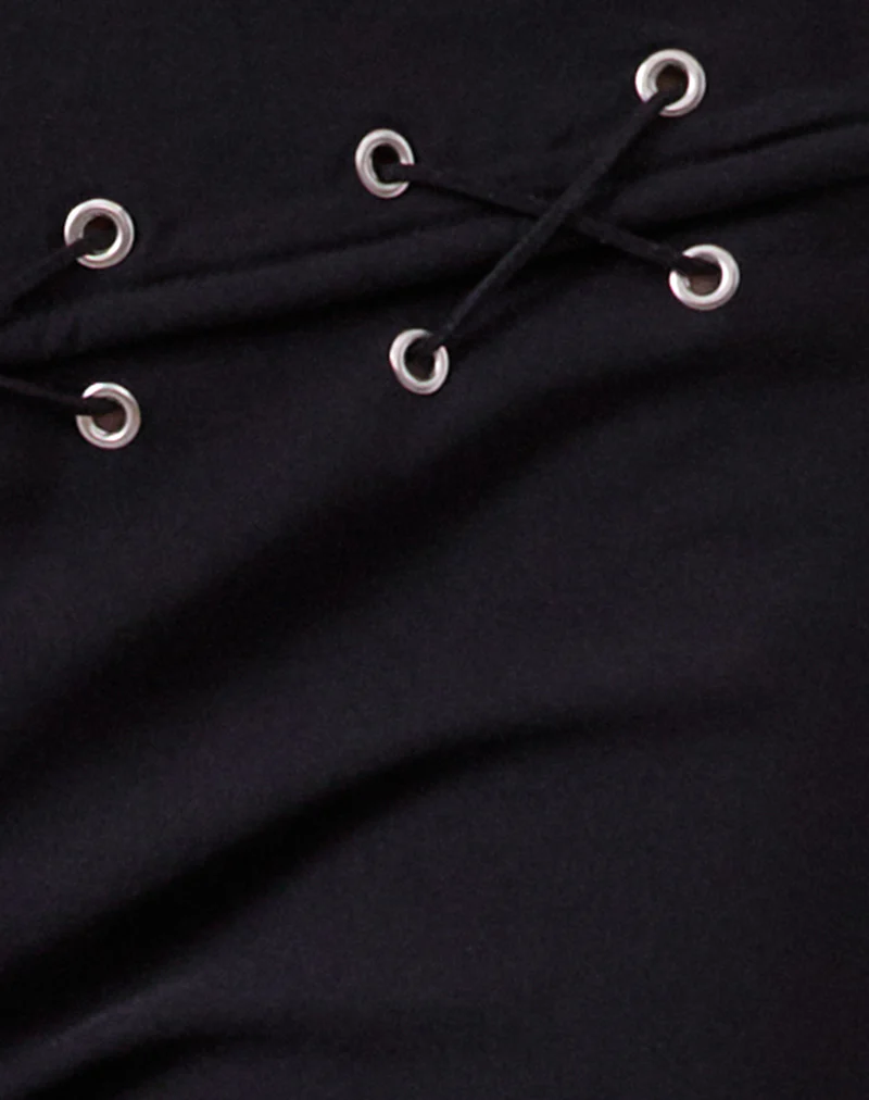 Lirina Lace Up Trouser in Tailoring Black - Image 5