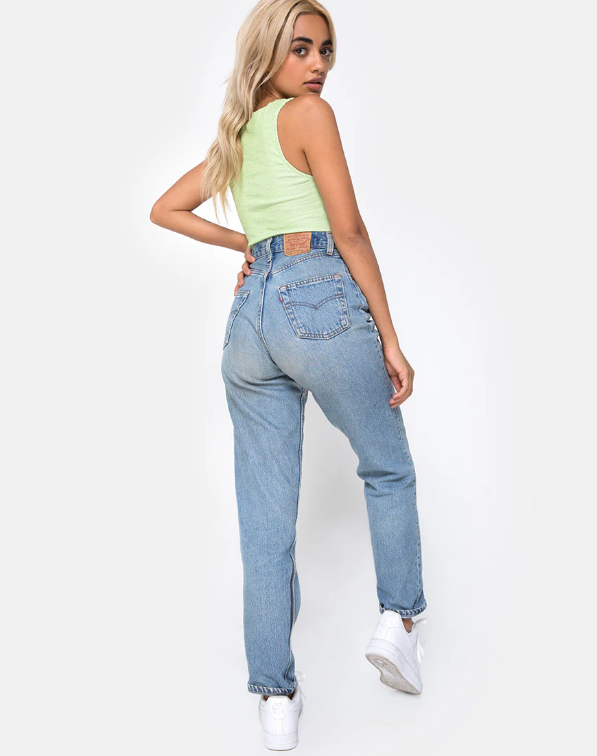 Lisari Bodice in Rib Pastel Lime - Image 4