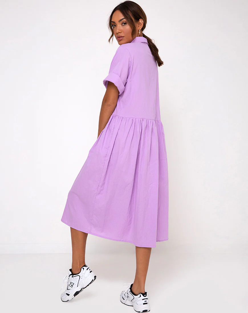 Lista Midi Dress in Lilac - Image 2