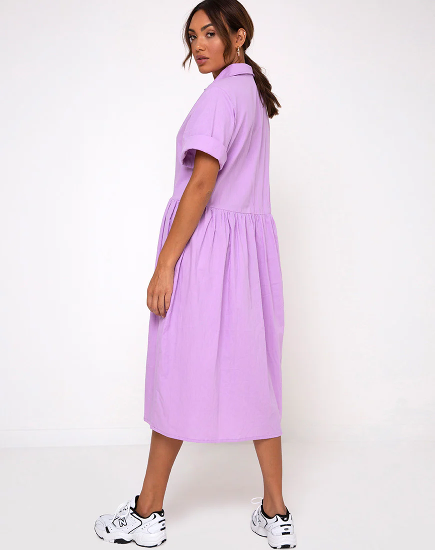Lista Midi Dress in Lilac - Image 4