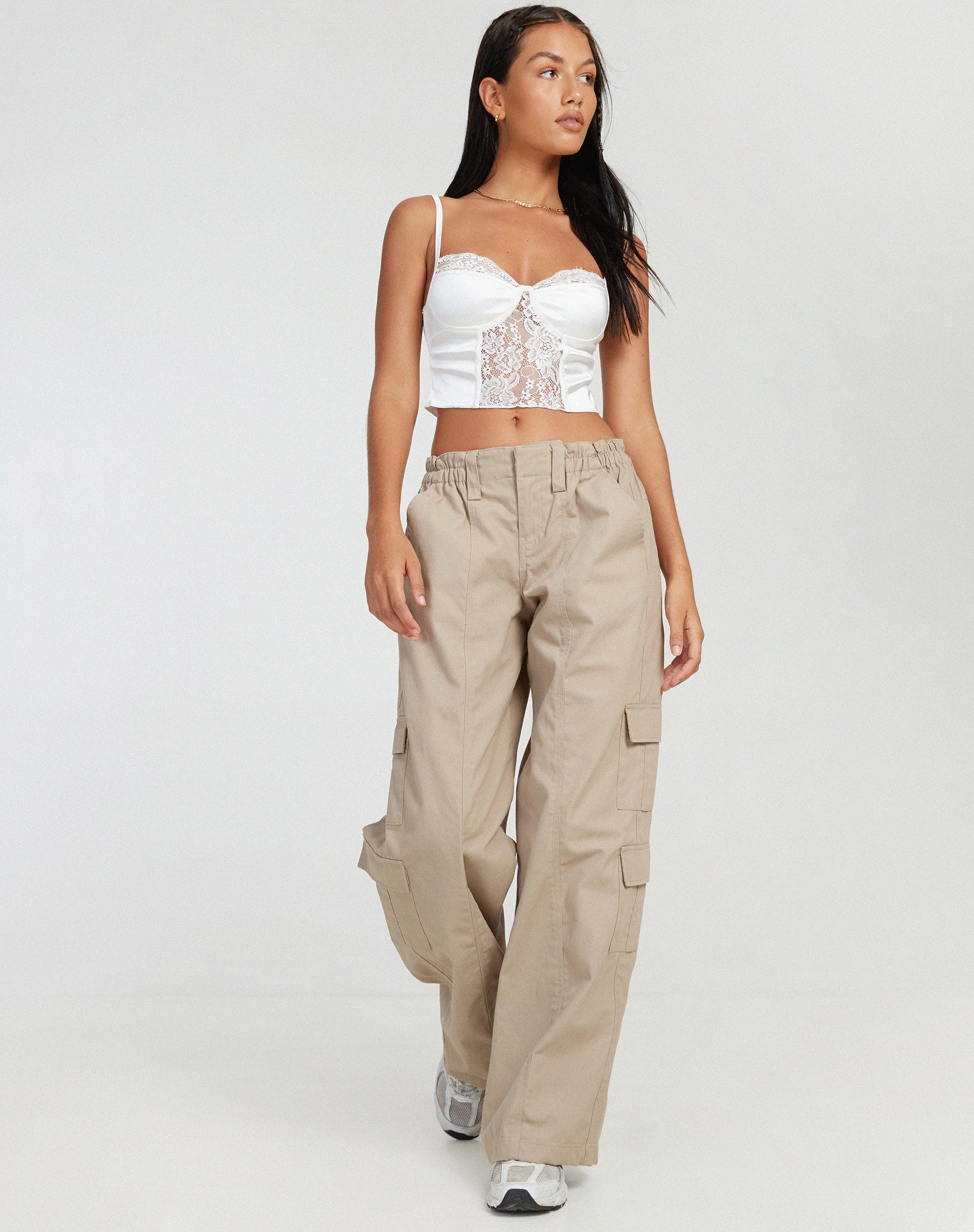 Litasa Corset Top in Satin Ivory - Image 3