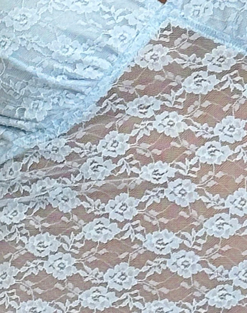 Livra Top in Clover Lace Blue - Image 5