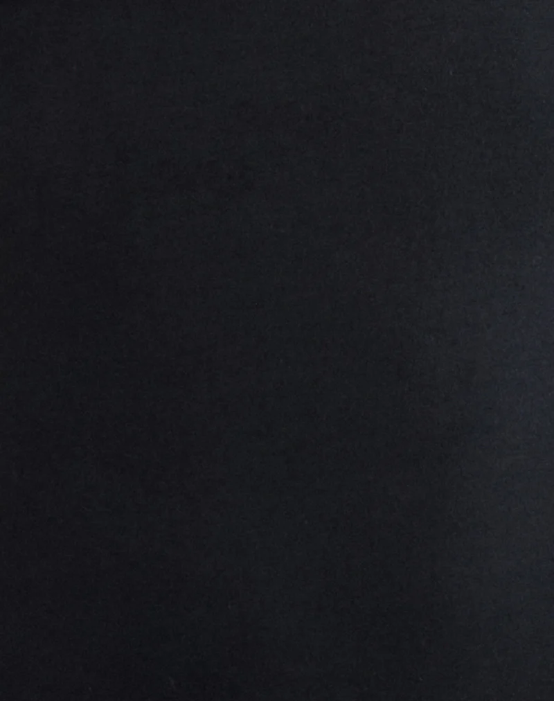 Lobos Crossover Top in Rayon Jersey Black - Image 6