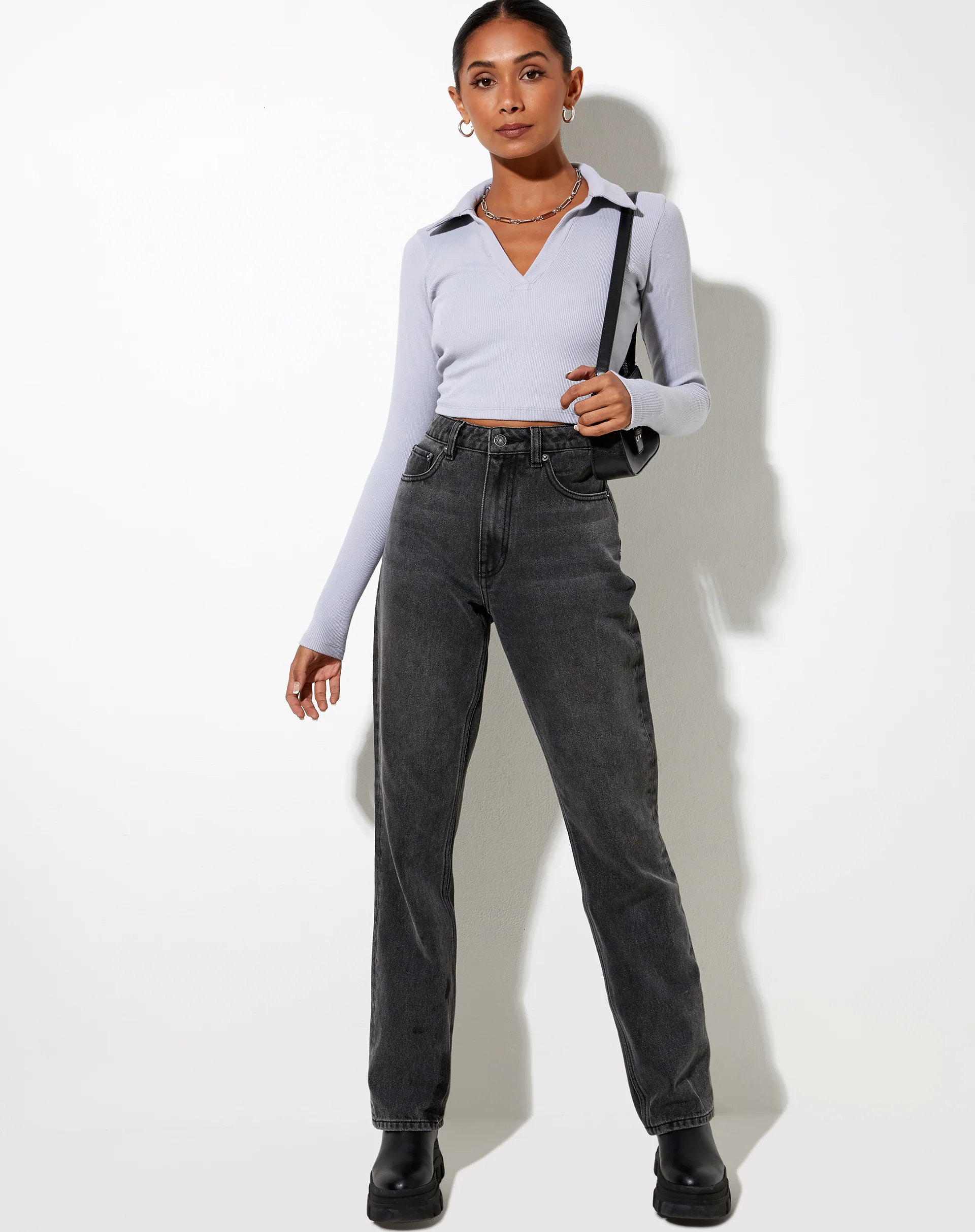 Lody Crop Top in Lunar Rock - Image 5