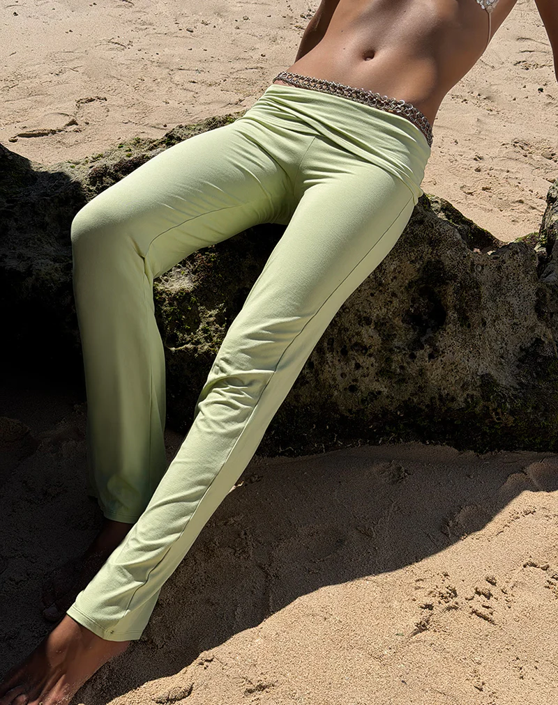 Lolicy Trouser Skirt in Rayon Jersey Pistachio - Image 4