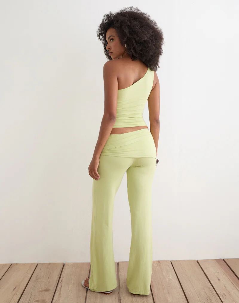Lolicy Trouser Skirt in Rayon Jersey Pistachio - Image 5