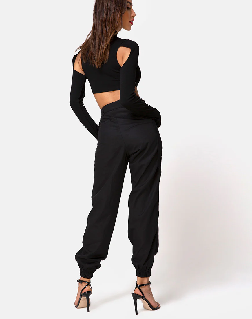 Lomiva Crop Top in Black - Image 4