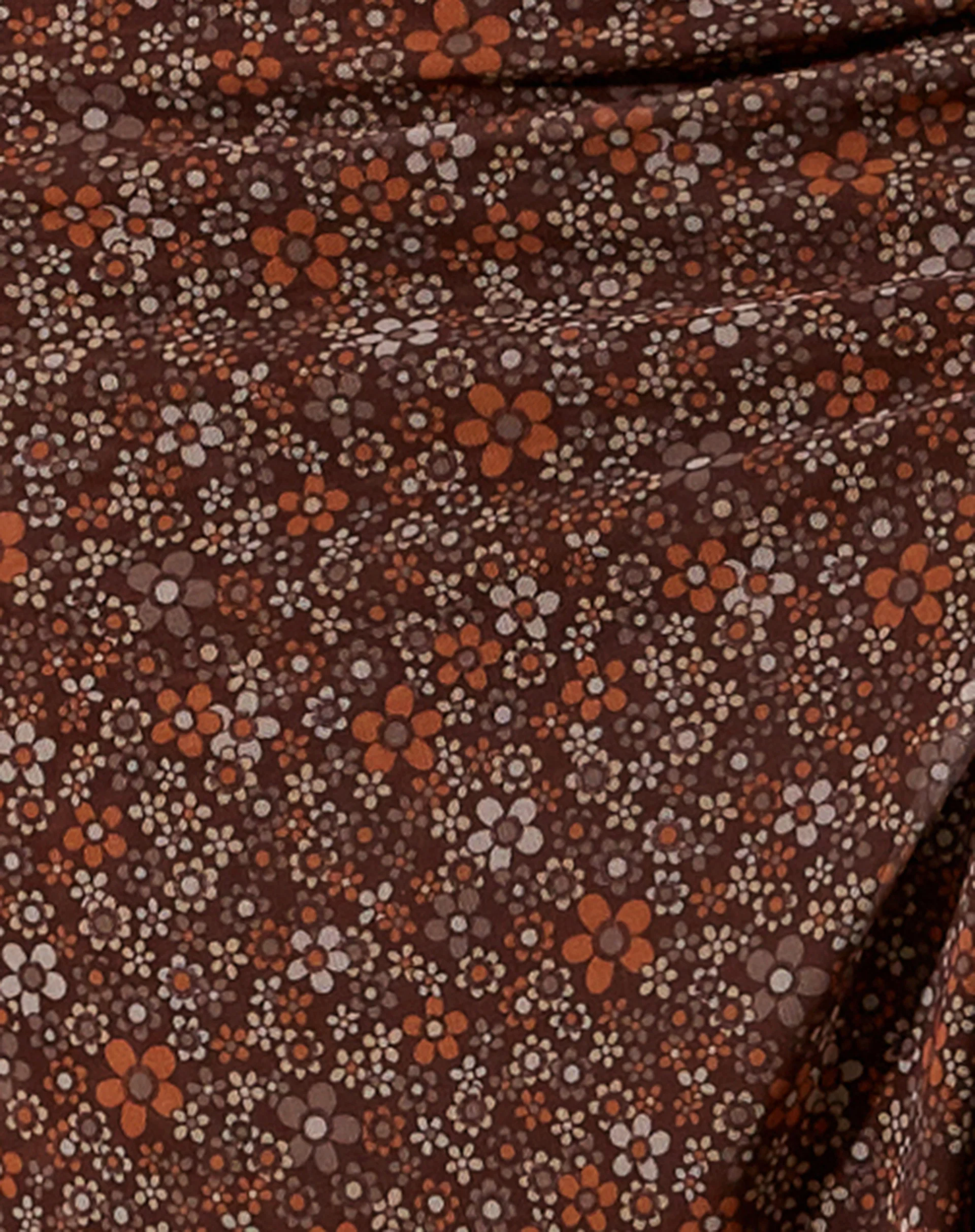 Lona Midi Dress in Flower Garden Brown - Image 6