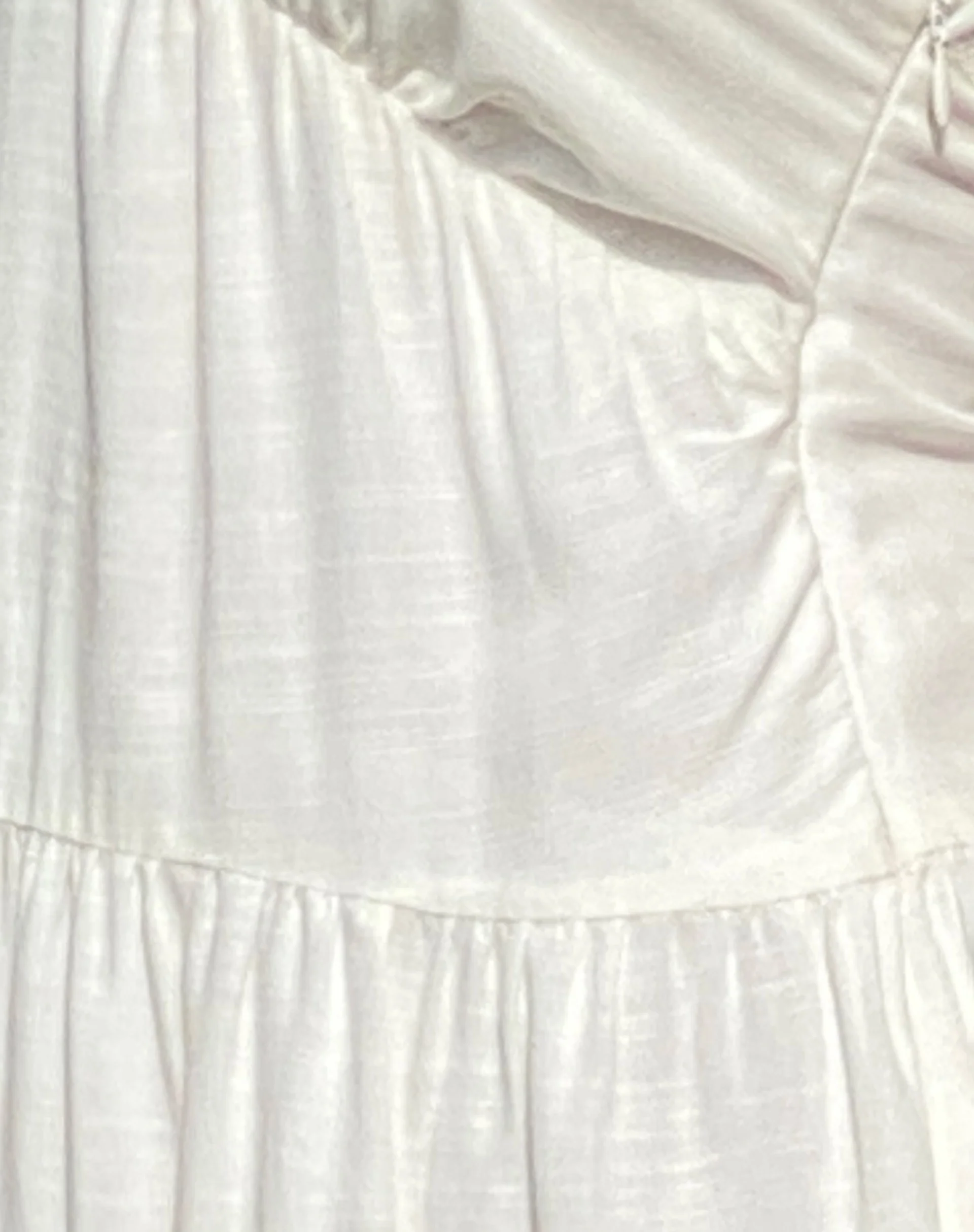 Londyn Tiered Halter Mini Dress in Off White - Image 6