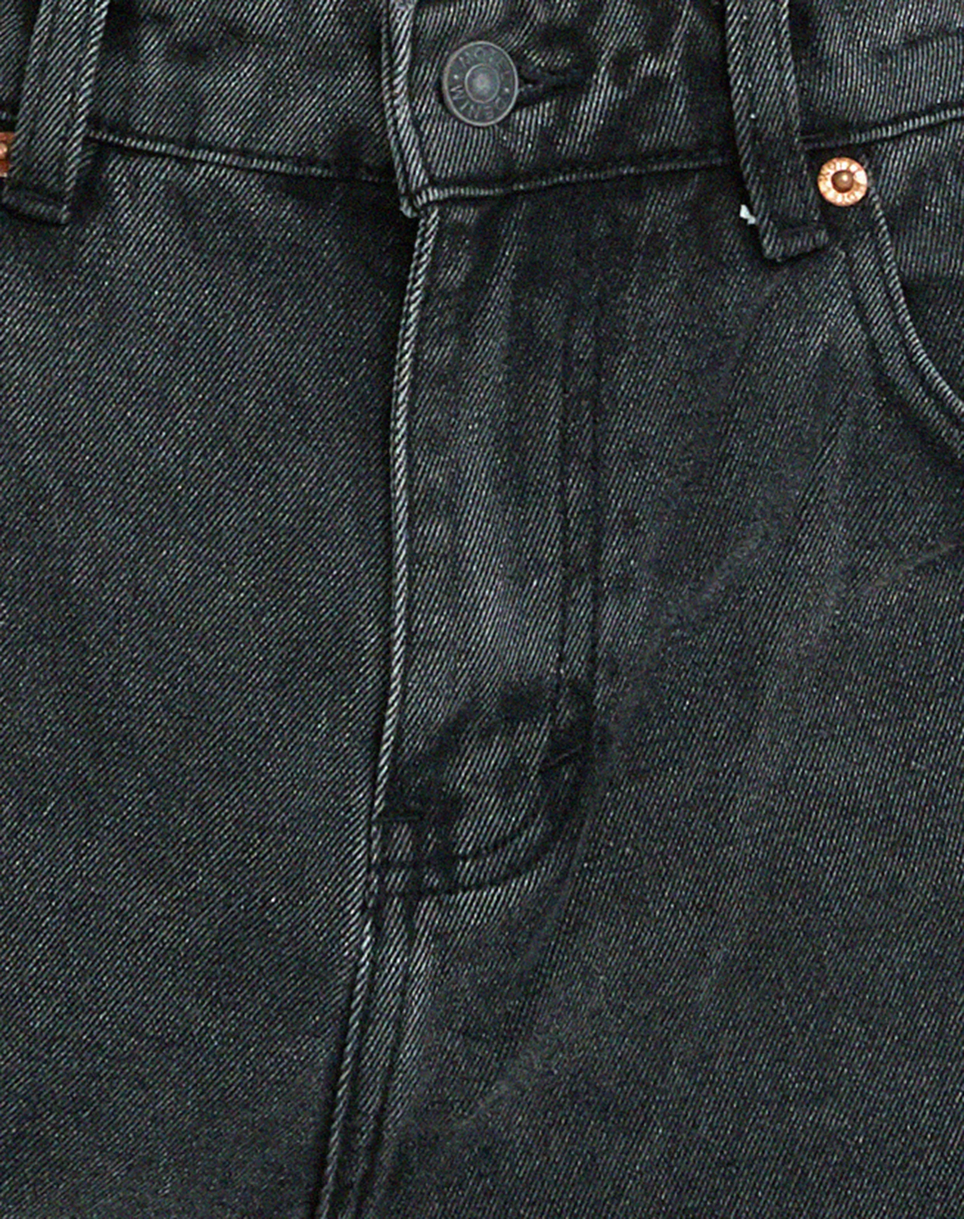 Longline Dad Denim Shorts in Black Wash - Image 5
