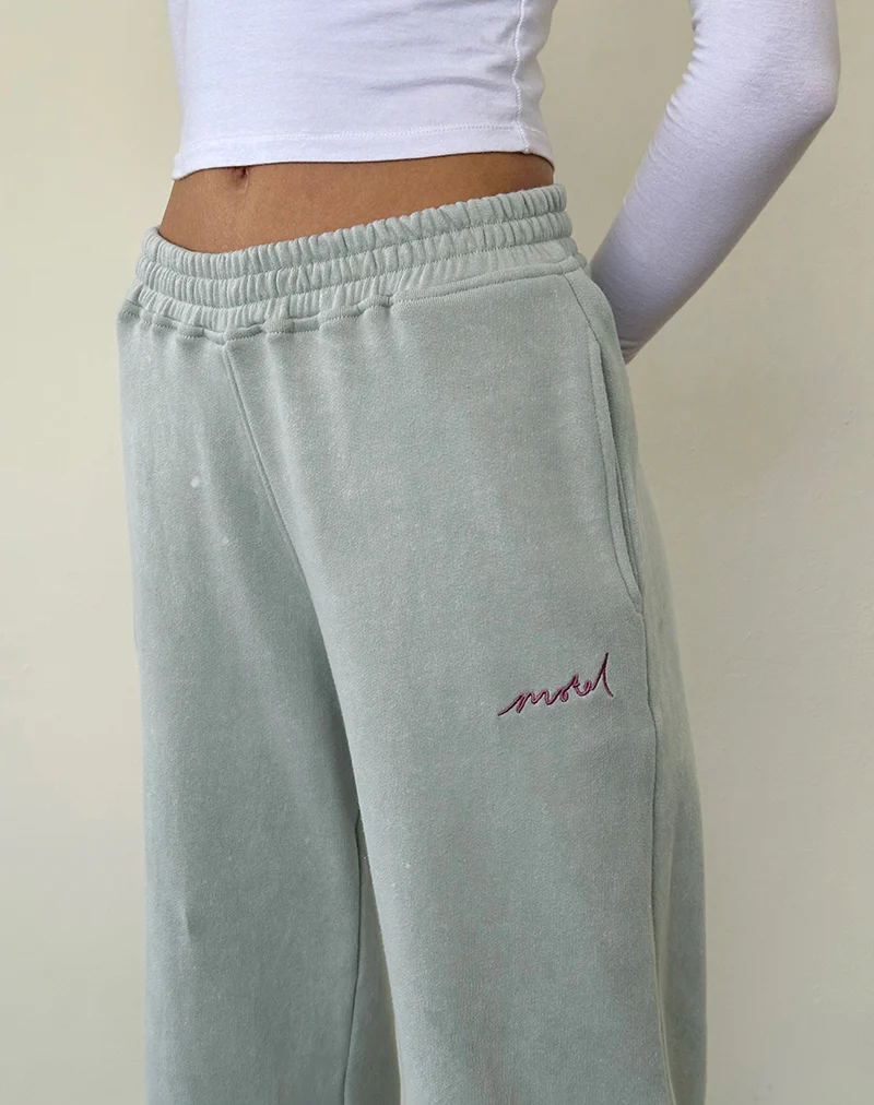 Loose Jogger in Ecru with Motel Cashmere Embroidery - Image 5